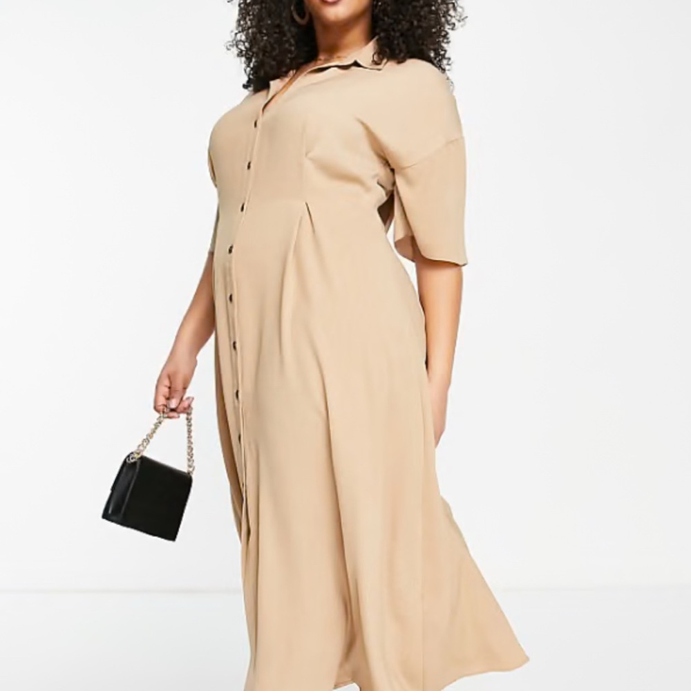 ASOS TanButton-Down Dress